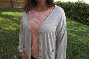 Nightingale Cardigan and Hi-Low Crop PDF Pattern Women XS-XXXL