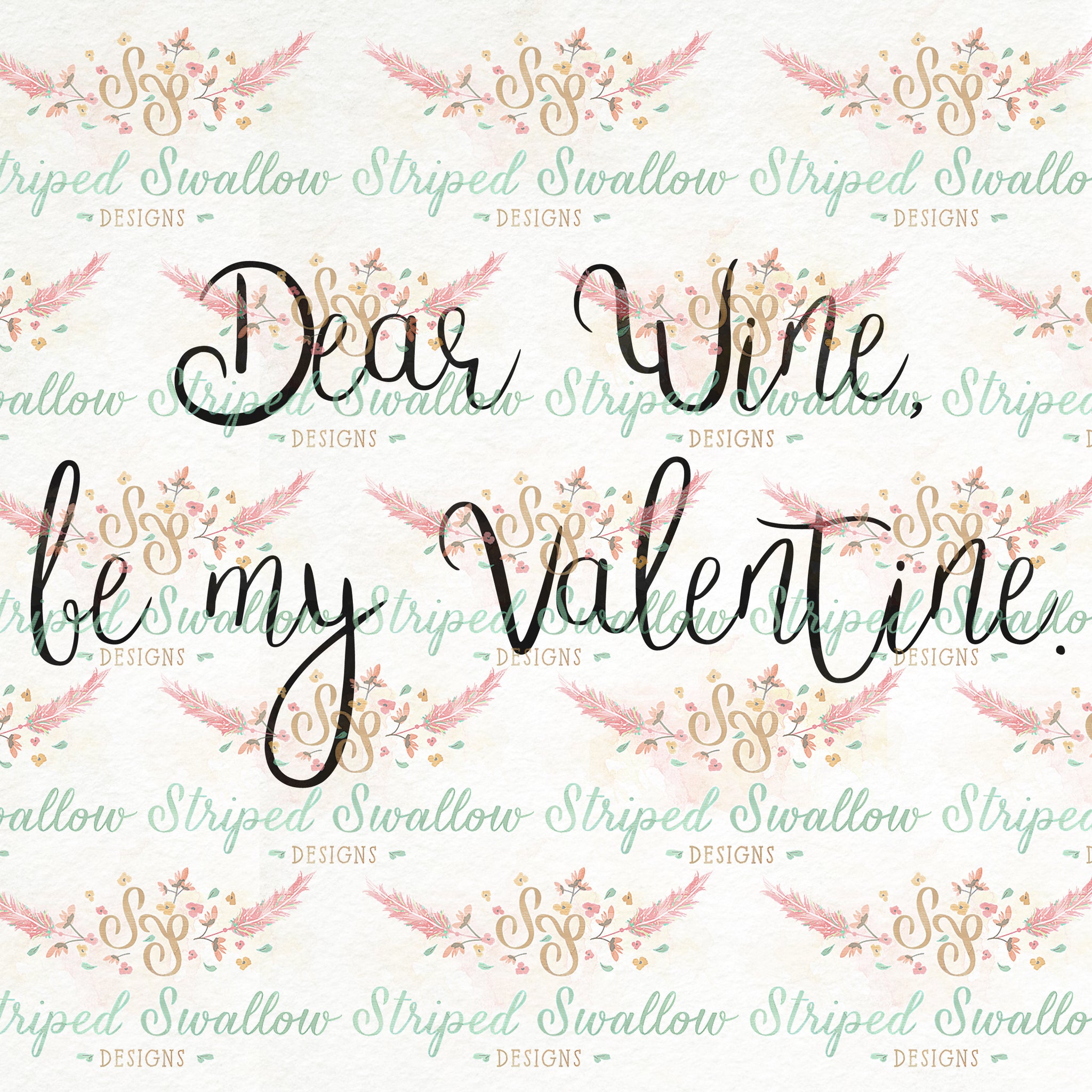 Dear Wine Digital Cut File